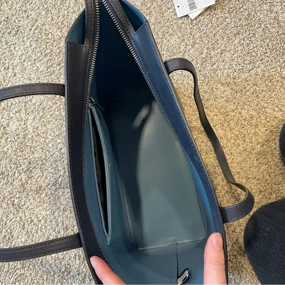 KATE SPADE navy blue small tote shoulder bag purse - Picture 10 of 16